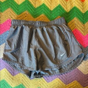 Nike Women's DRI-Fit Running/ Athletic Grey/ Charcoal Lined Shorts